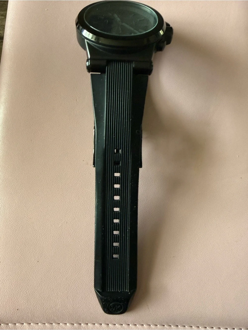 Michael Kors Black Silicone Strap Chronograph Watch